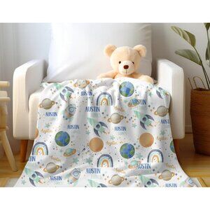 Newborn Baby Boy Space Swaddle Blanket | Super Soft & Cozy | Infant Wrap